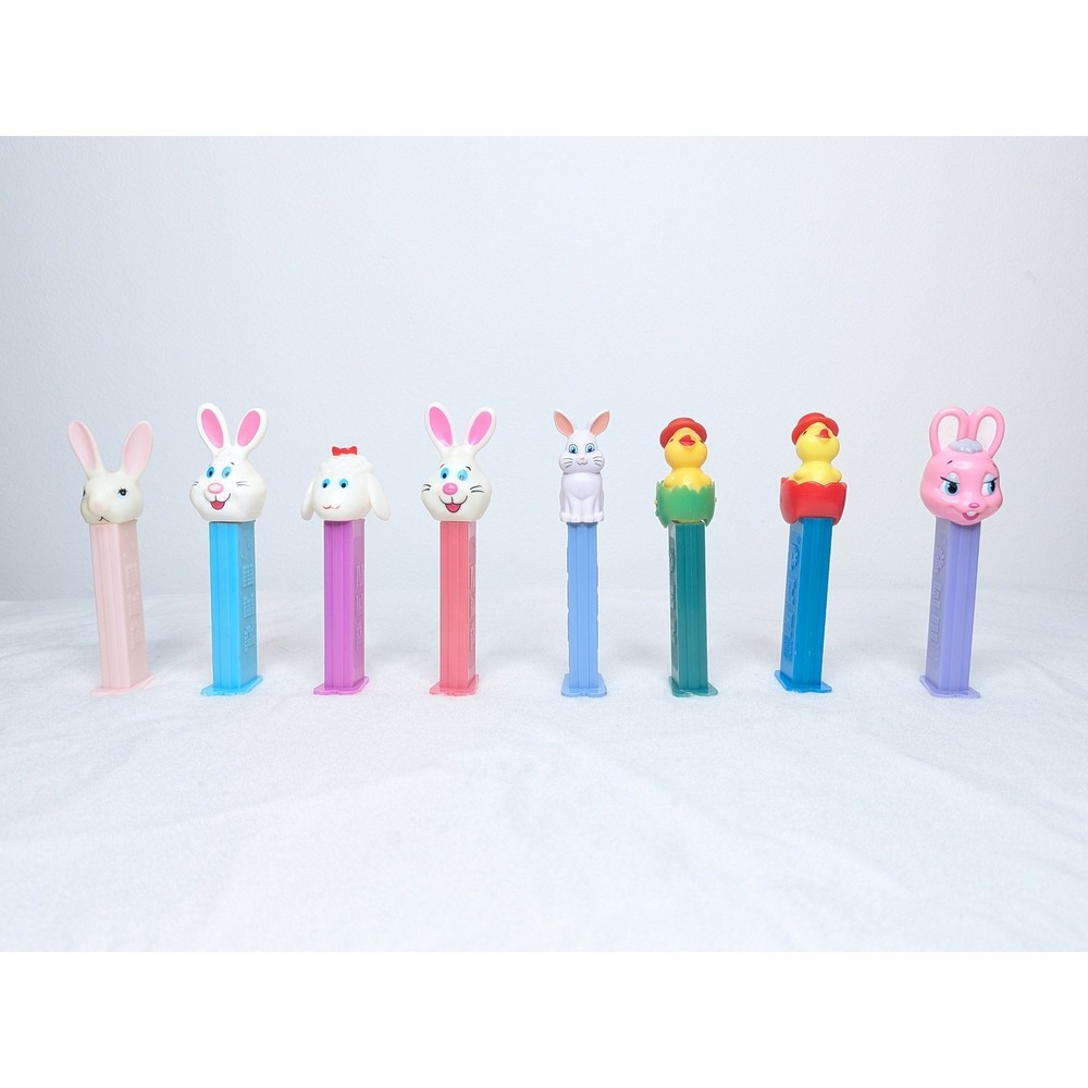 Vintage Easter Bunny Rabbit Lamb Chick Pez Candy Dispensers Lot *WORKING*